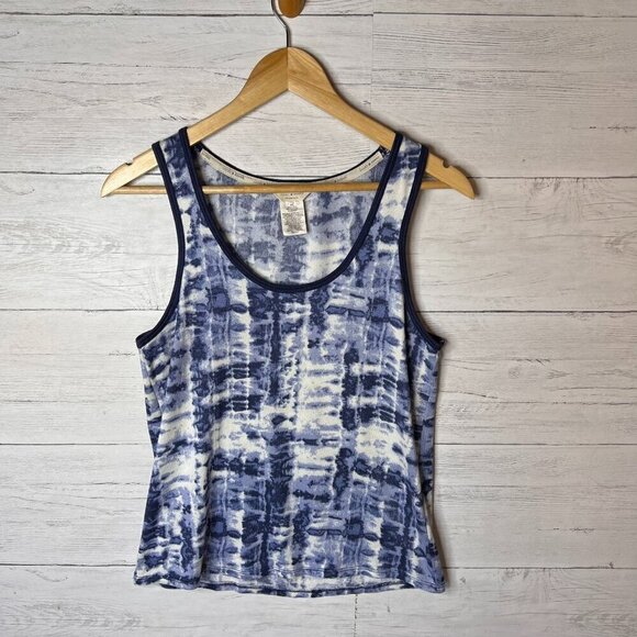 Lucky Brand Tank Top Womens Size Medium Blue Tie Dye Super Soft Comfy Cozy - Picture 3 of 12